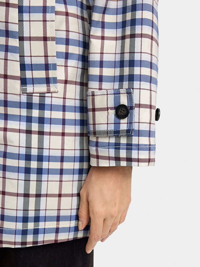 Kare Desenli Pamuklu Ceket