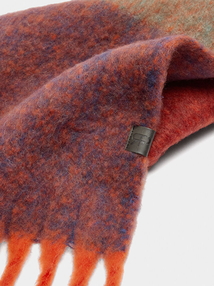 Püsküllü Yün Karışımlı Atkı