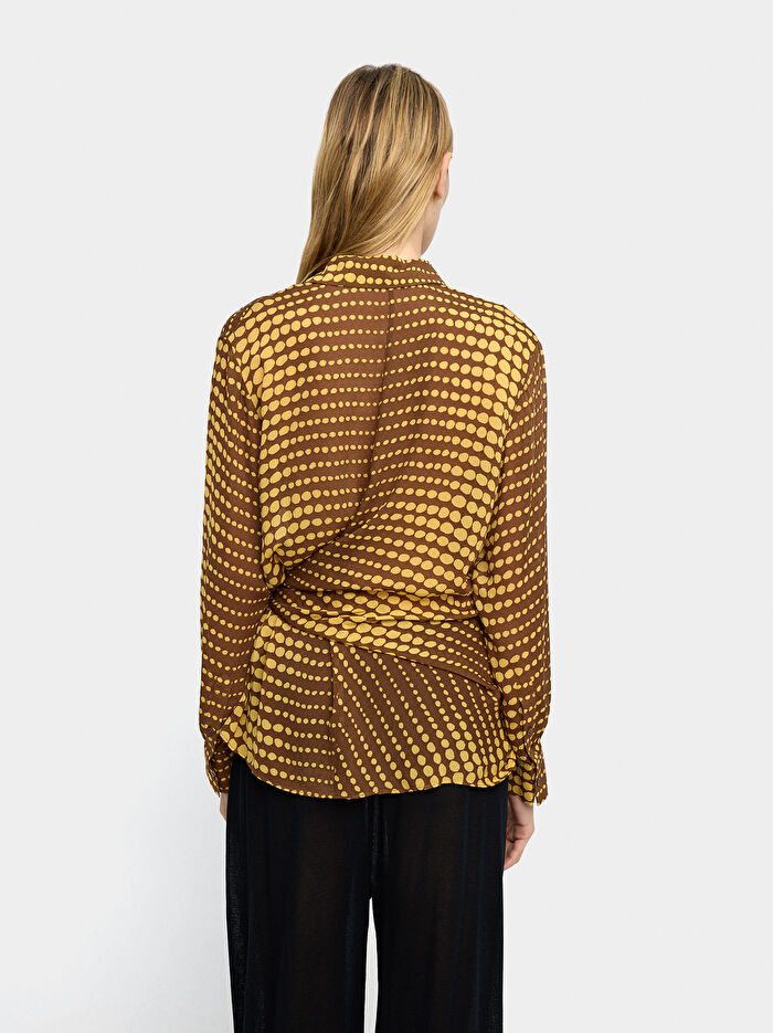 Düğümlü Desenli Gömlek