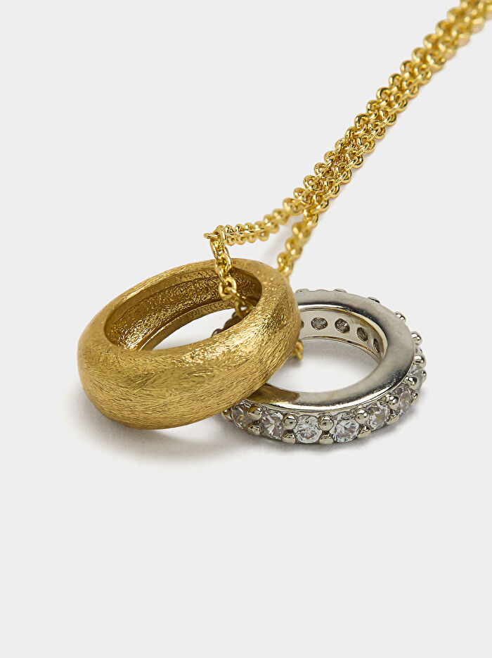 Zirkonya Taşlı Kolye