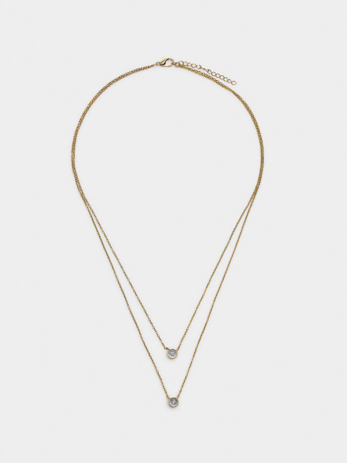 Bağlantılı ve Zirkonlu Kolye Seti