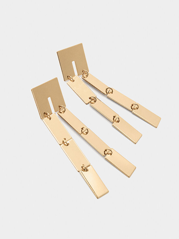 Çift Görünümlü Uzun Küpe