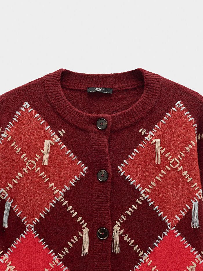 Desenli Örme Hırka