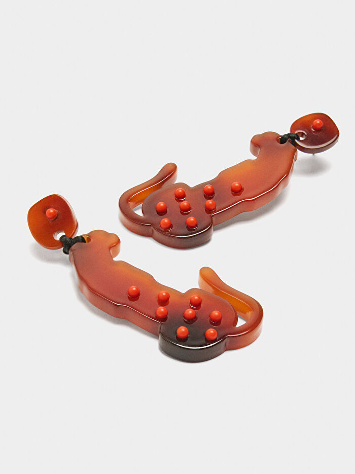 Resin Maxi Kaplan Küpe