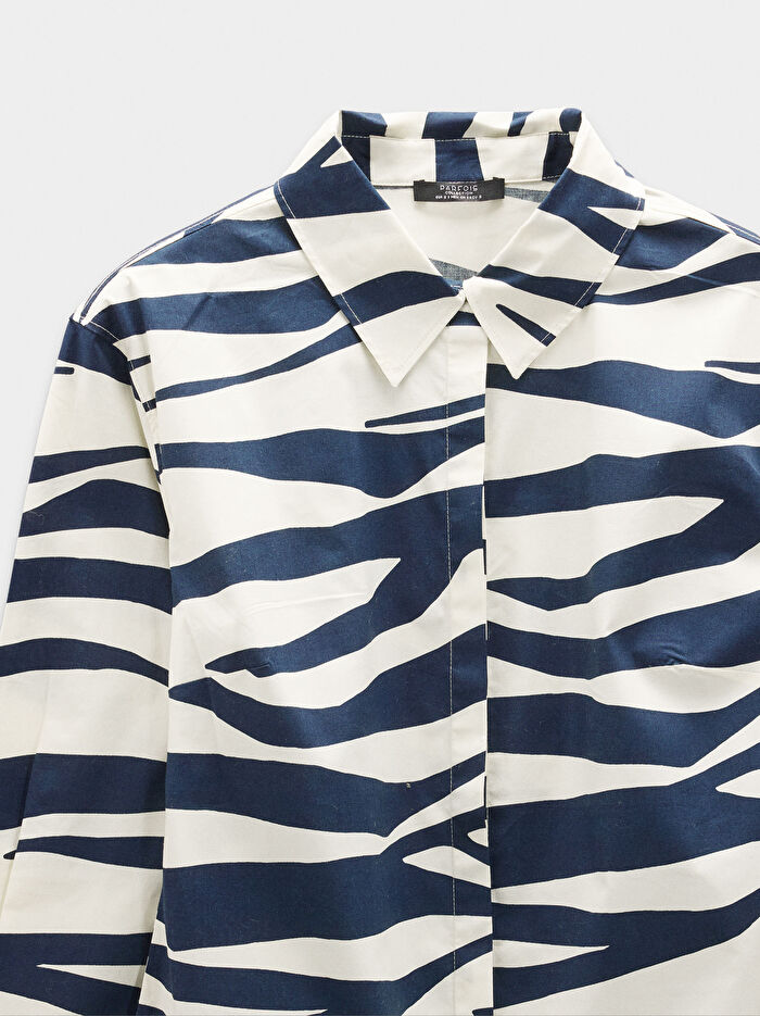 Desenli Pamuklu Gömlek