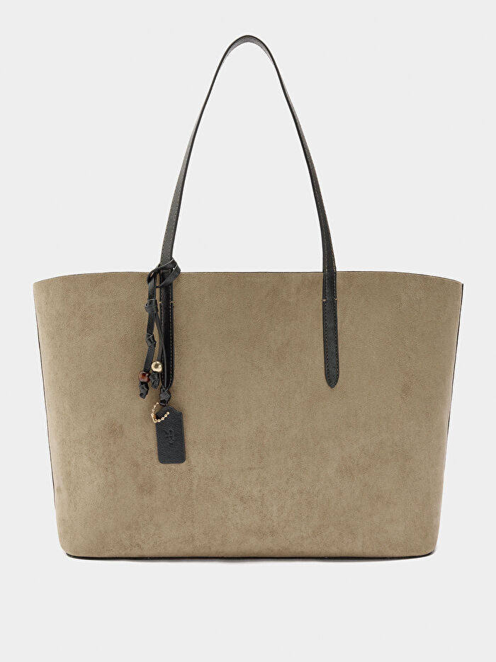 Çift Taraflı Kullanılabilir Shopper Çanta L