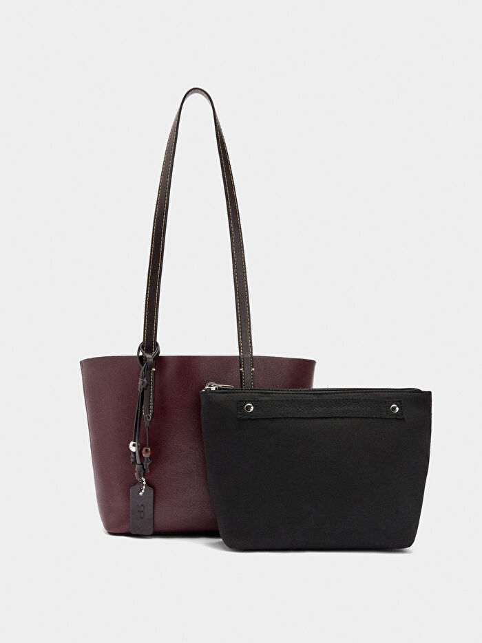 İçi Çıkarılabilir Çift Taraflı Shopper Çanta