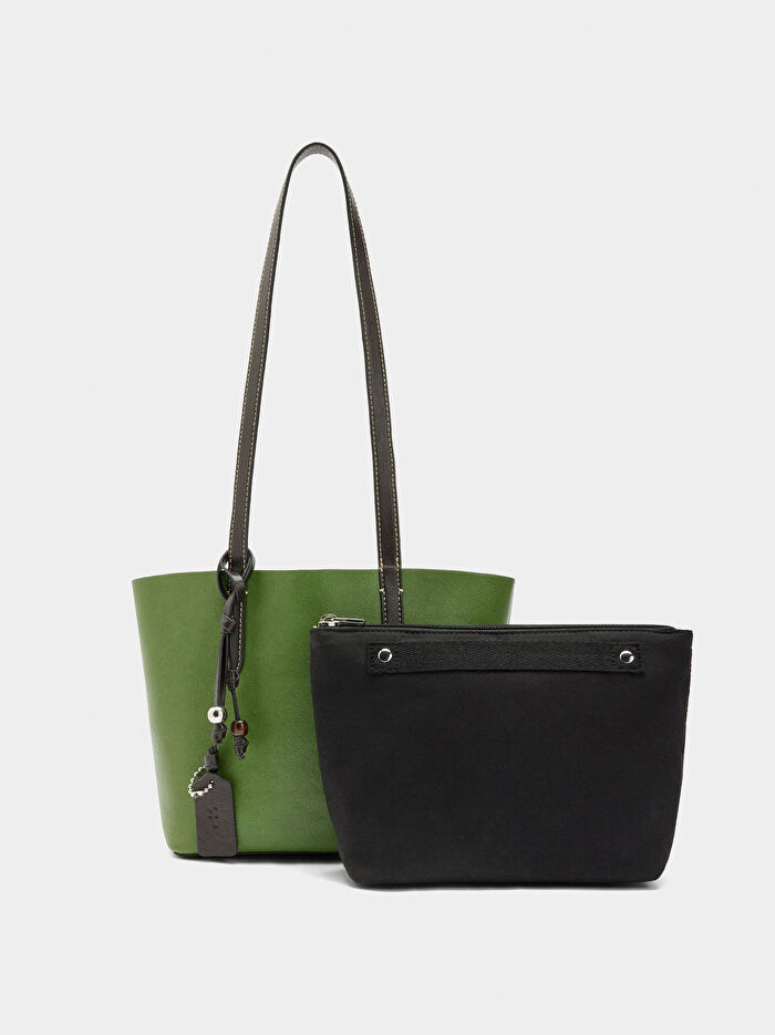 İçi Çıkarılabilir Çift Taraflı Shopper Çanta