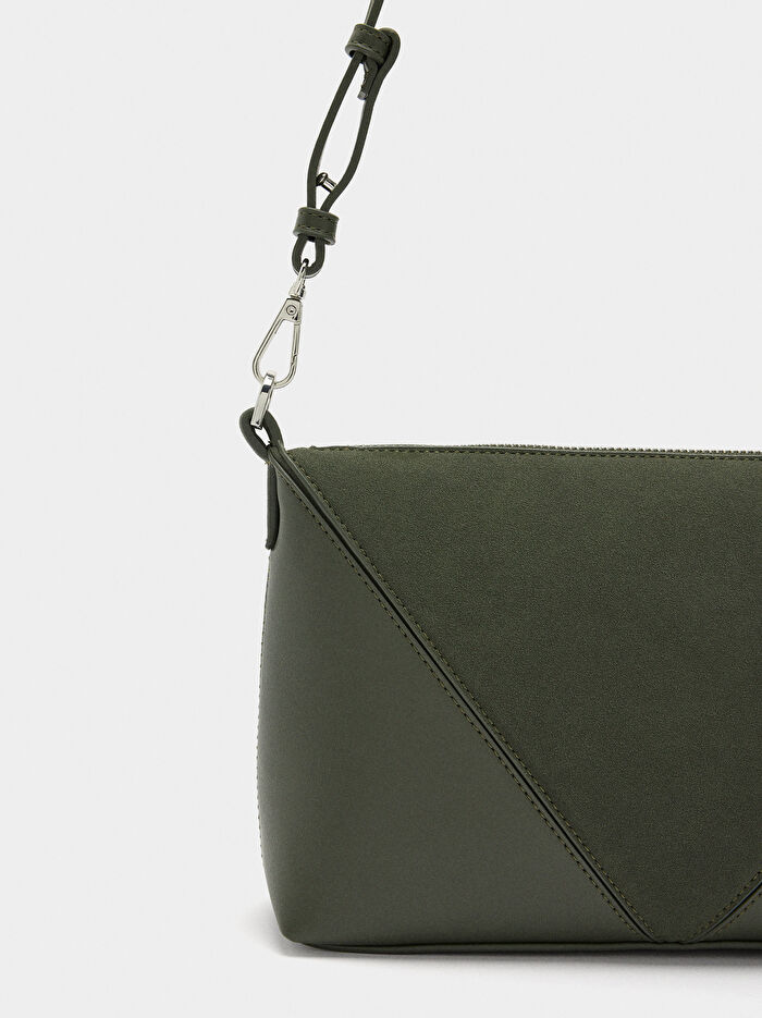 Kontrastlı Çapraz Askılı Çanta