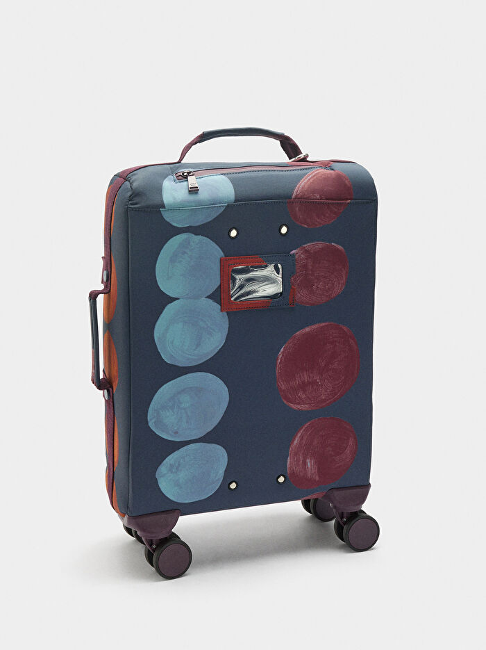 Desenli Teknik Kumaş Seyahat Valizi