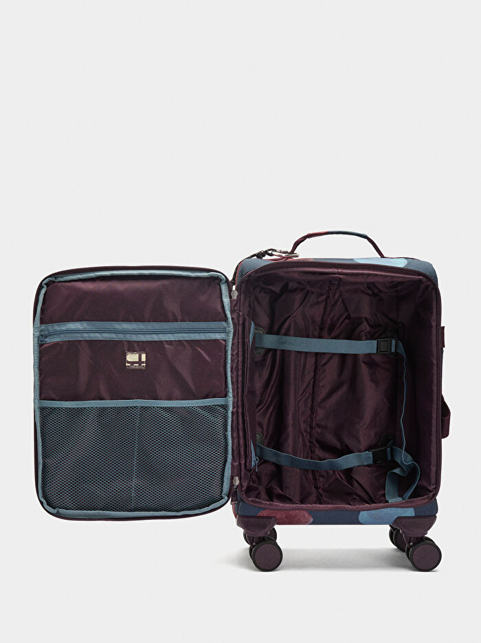 Desenli Teknik Kumaş Seyahat Valizi