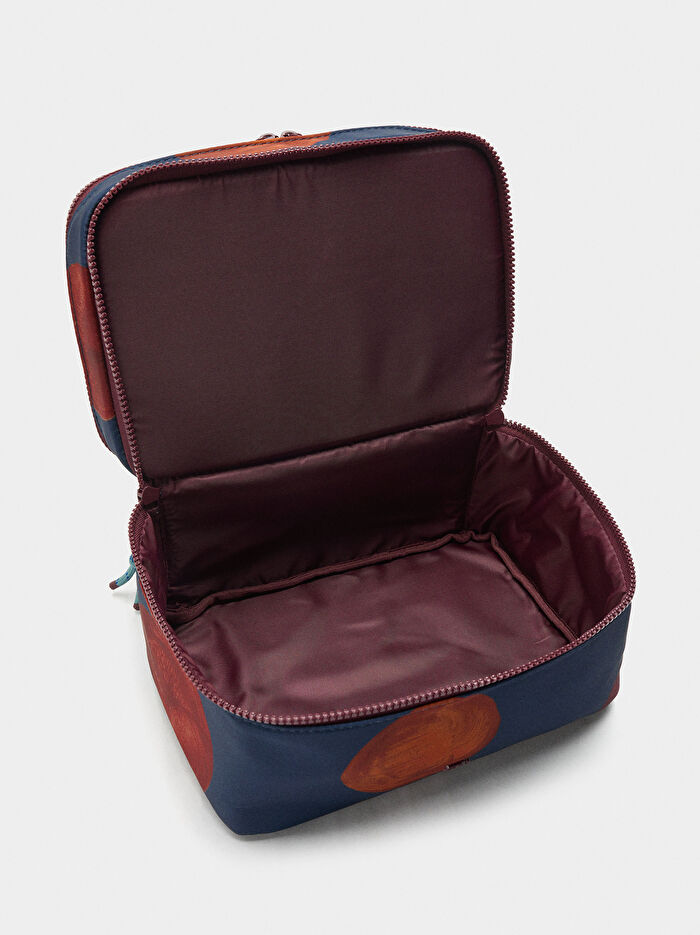 Desenli Teknik Kumaş Çok Amaçlı Çanta