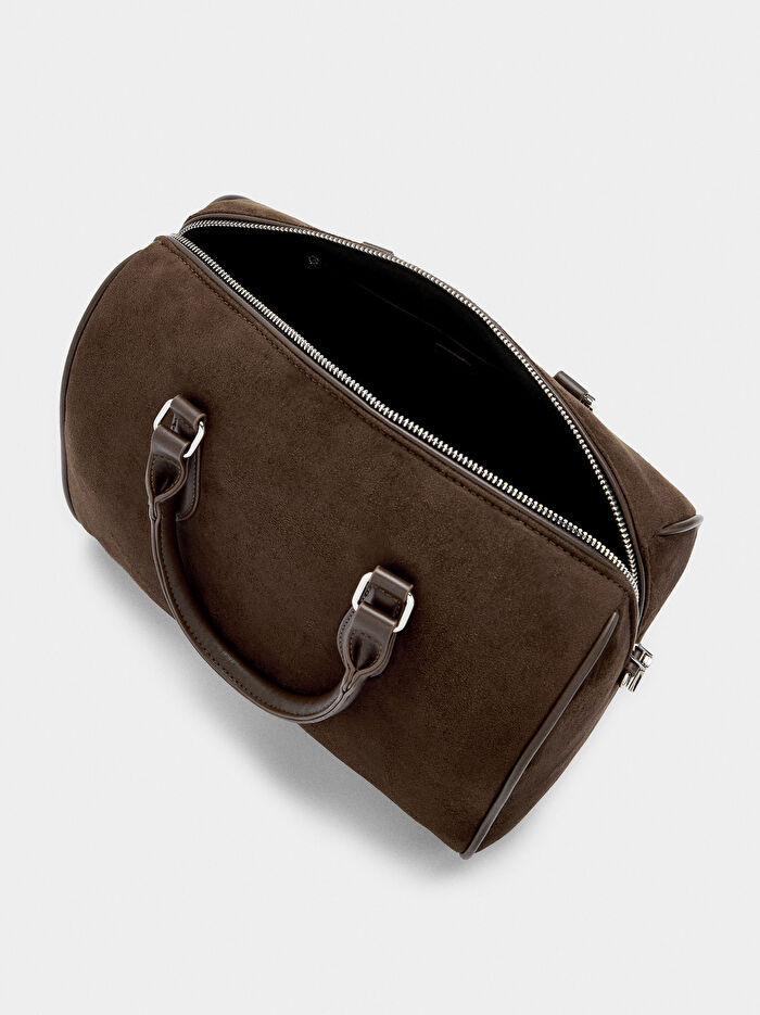 Deri Efektli Tote Çanta M