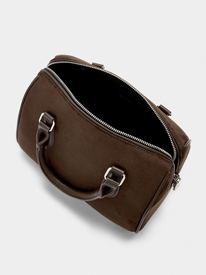 Deri Efektli Tote Çanta S