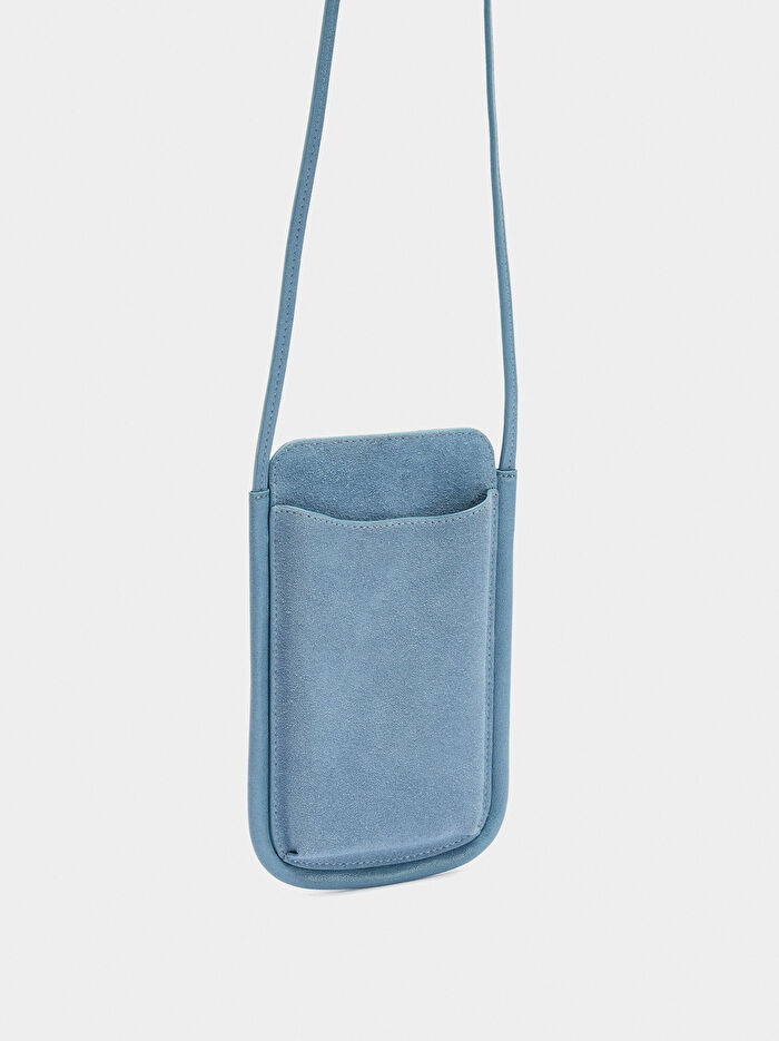 Deri Detaylı Cep Telefonu Çantası