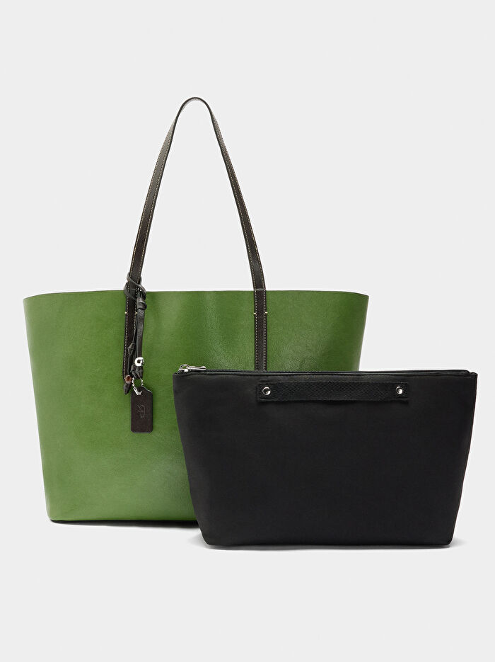 İçi Çıkarılabilir Çift Taraflı Shopper Çanta L
