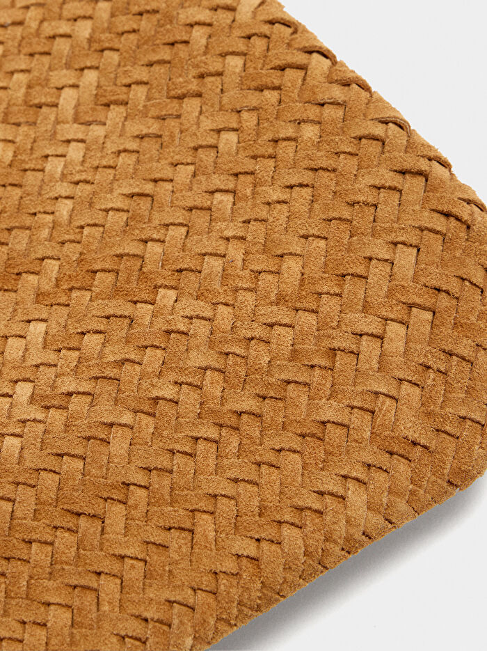 Örgülü Deri Shopper Çanta