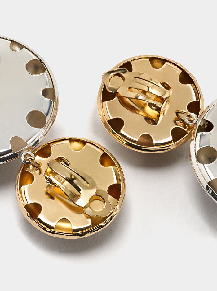 İki Renkli Küreli Küpe