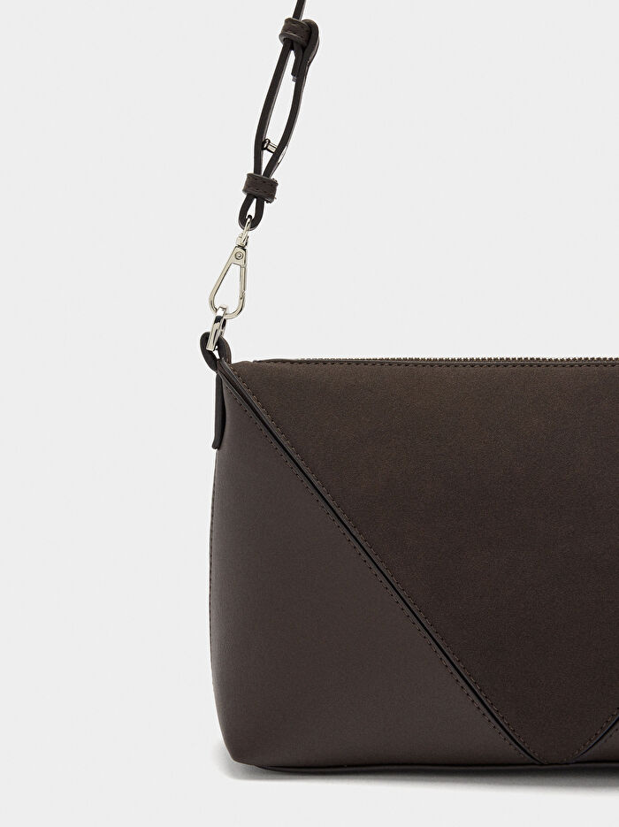 Kontrastlı Çapraz Askılı Çanta