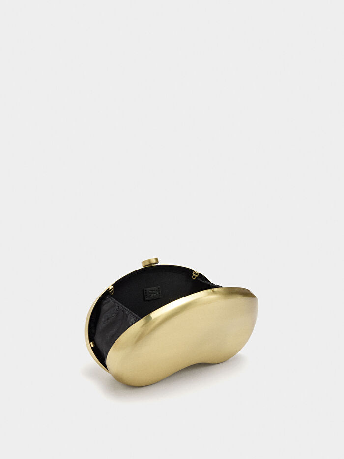 Metalik Party Clutch Çanta