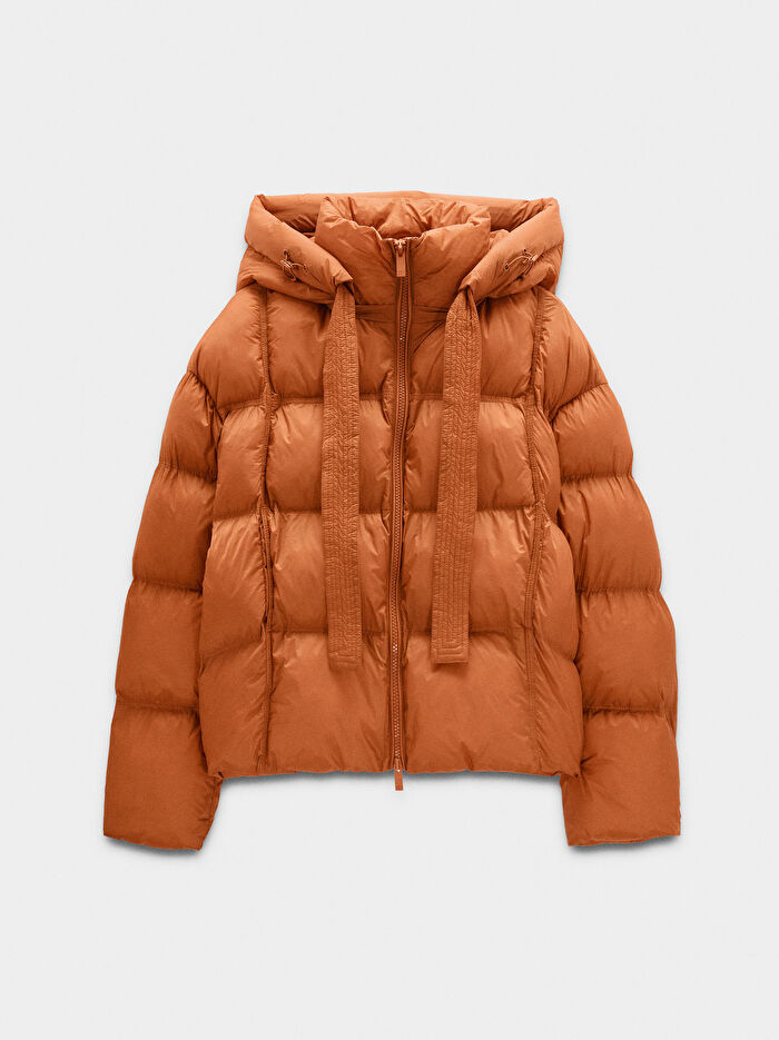 Çıkarılabilir Kapüşonlu Kapitone Mont