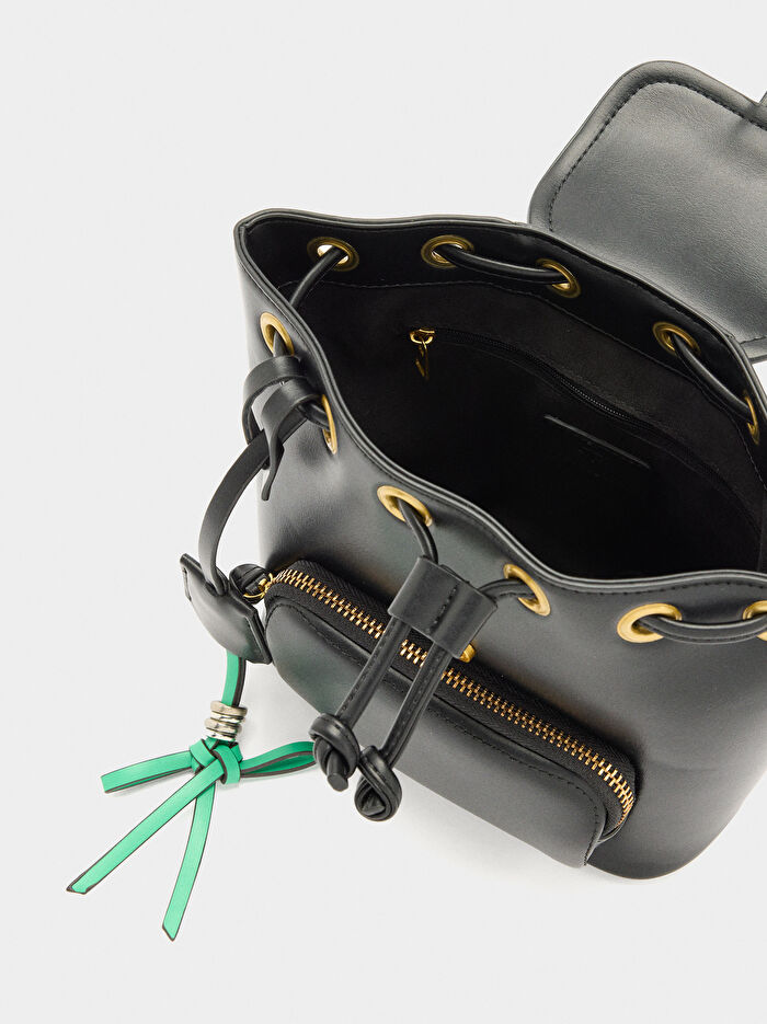 Charmlı Mini Sırt Çantası