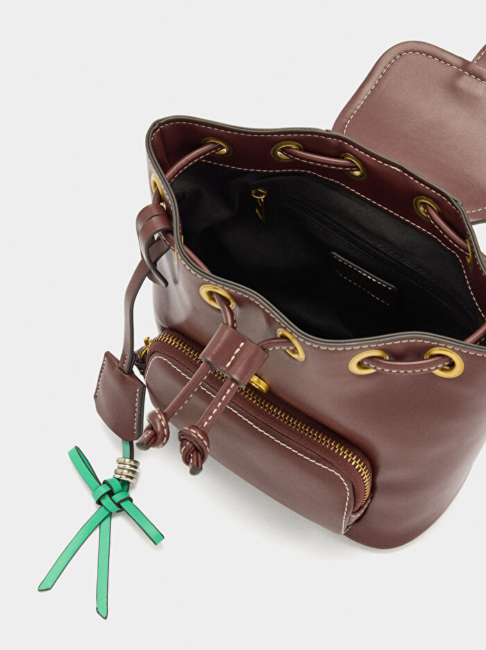 Charmlı Mini Sırt Çantası