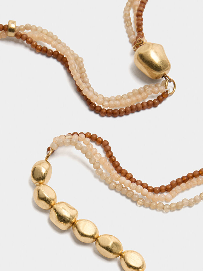 Asimetrik Boncuklu Kolye