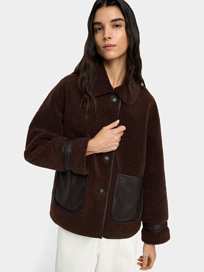 Sherpa Efektli ve Dokulu Ceket