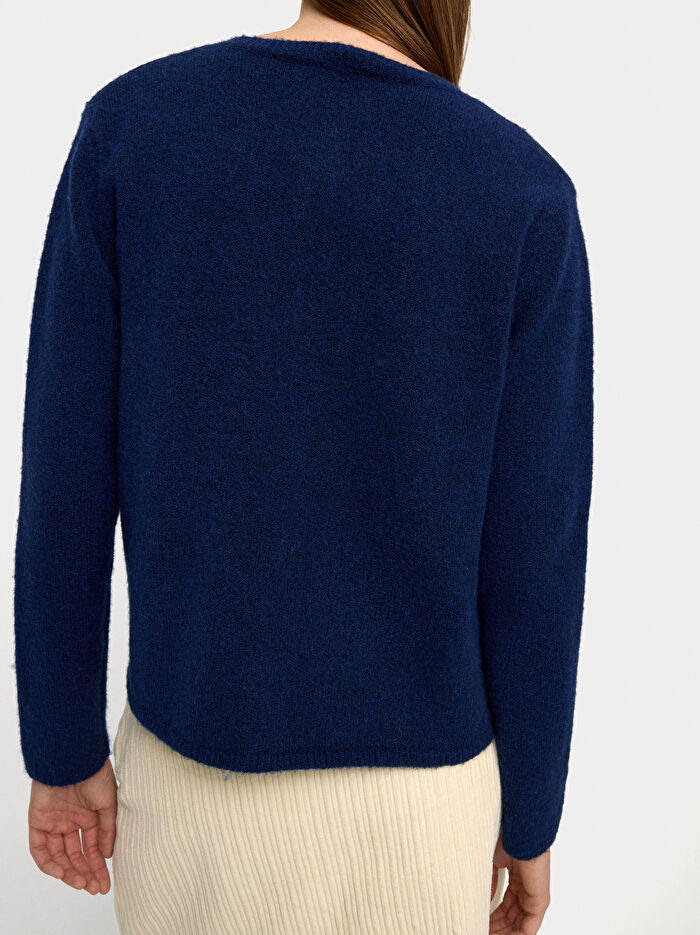 Fırfır Detaylı Örme Hırka