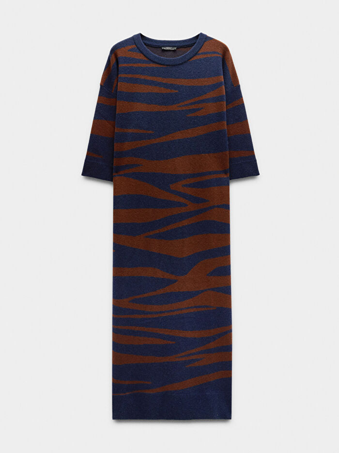 Jakarlı Örme Elbise