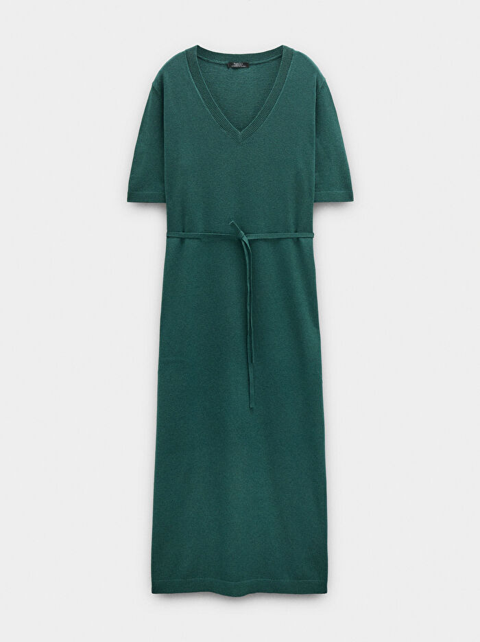 Askılı Midi Örme Elbise