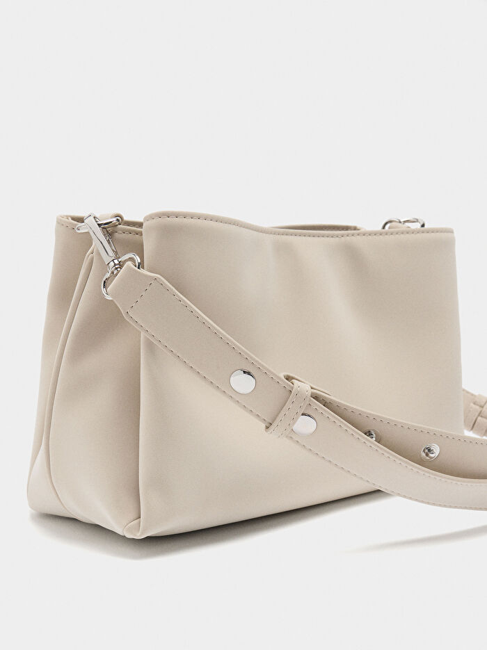 Kadife Dokulu Omuz Çantası