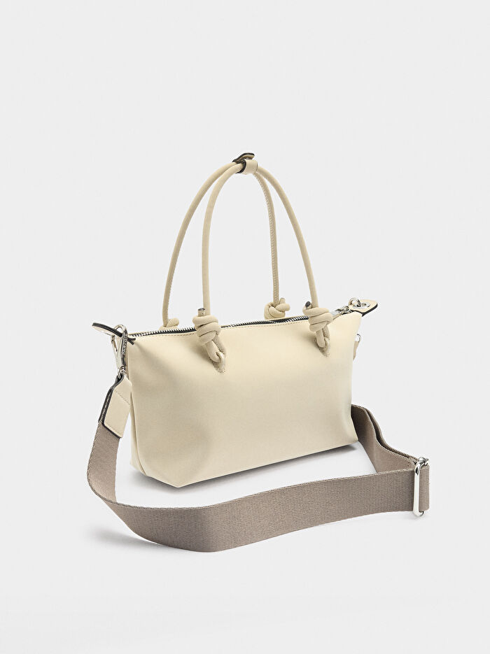 Yumuşak Dokulu Charmlı Tote Çanta