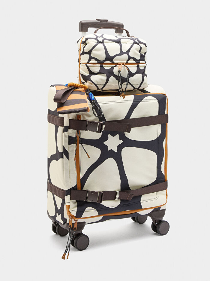 Desenli Teknik Kumaş Seyahat Valizi