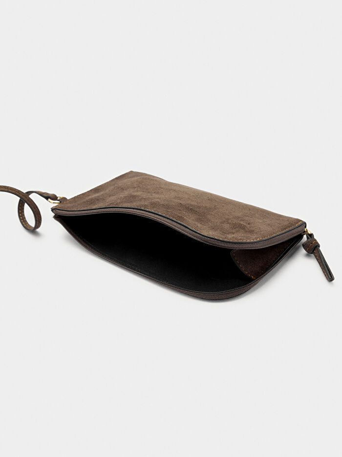 Deri Efektli Shopper Çanta