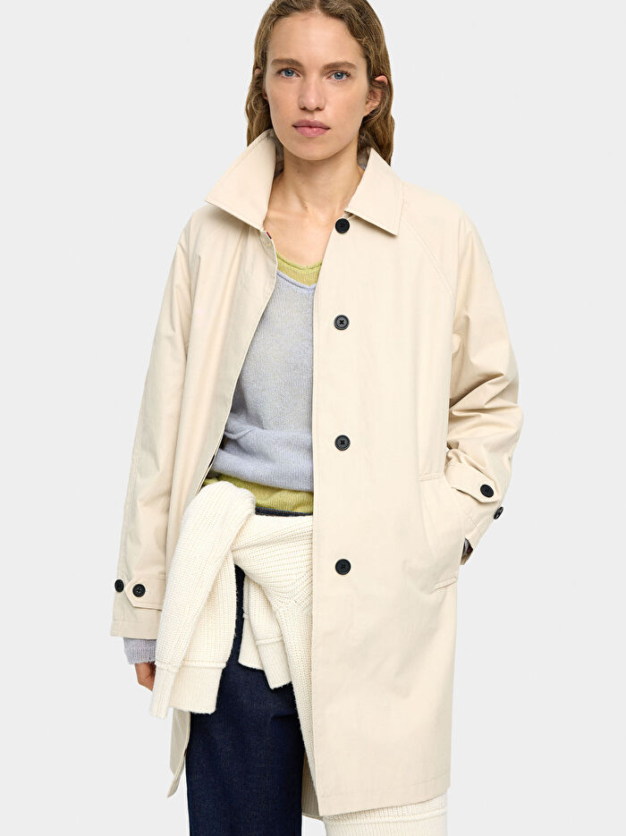 Puantiye Detaylı Astarlı Pamuklu Parka