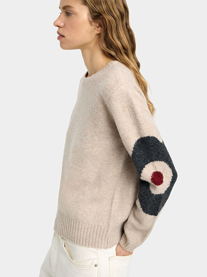 Çiçekli Örme Kazak