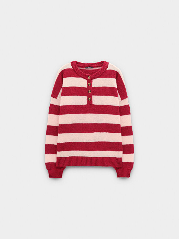 Çizgili Örme Kazak