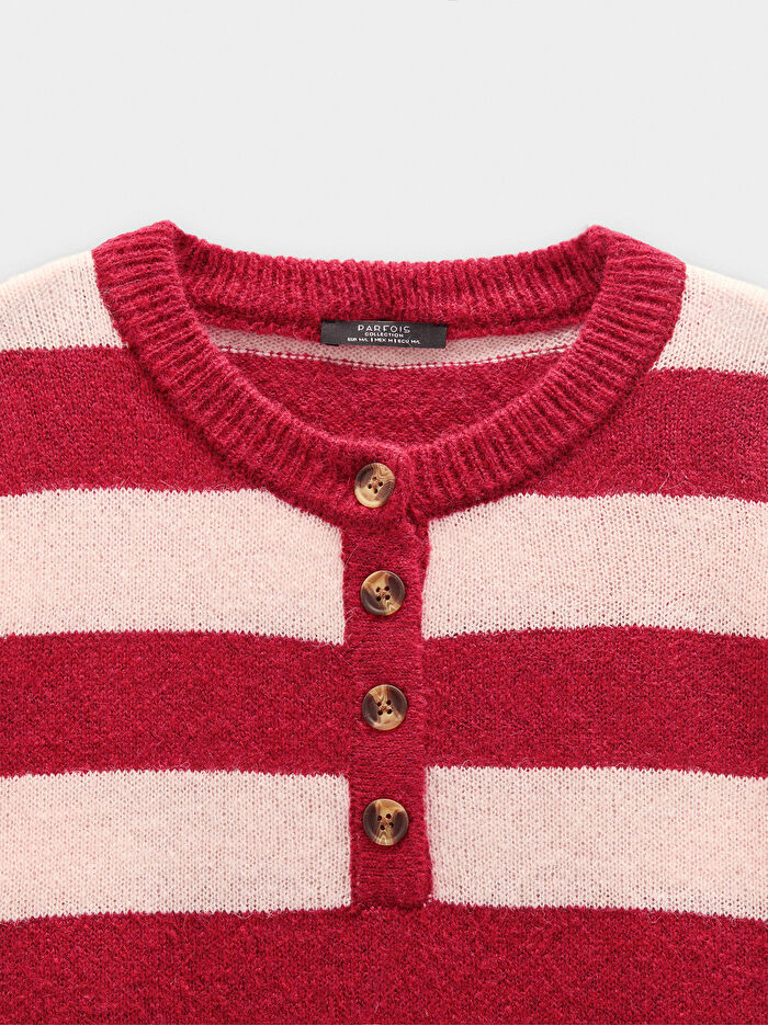 Çizgili Örme Kazak