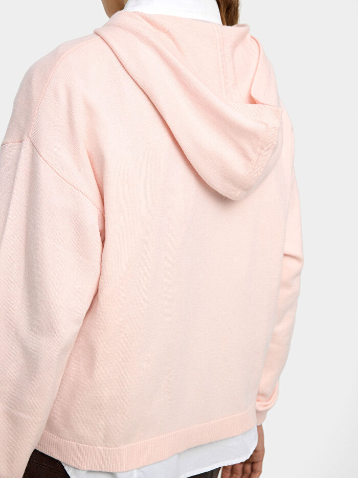 Kapüşonlu Örme Hırka