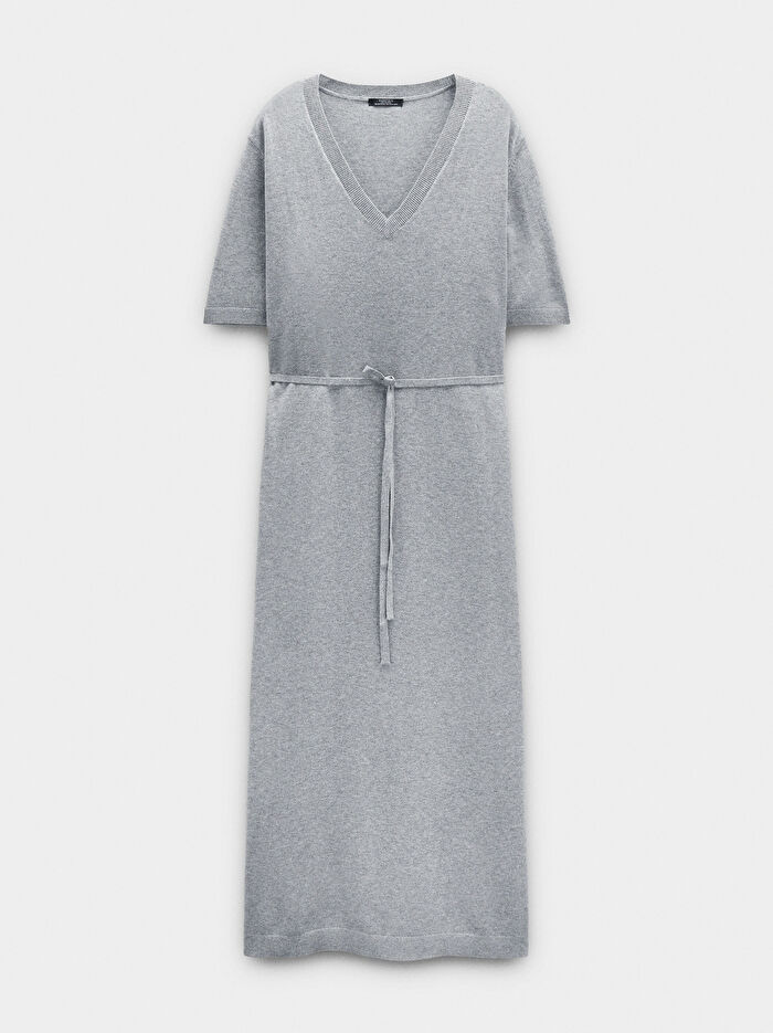 Askılı Midi Örme Elbise