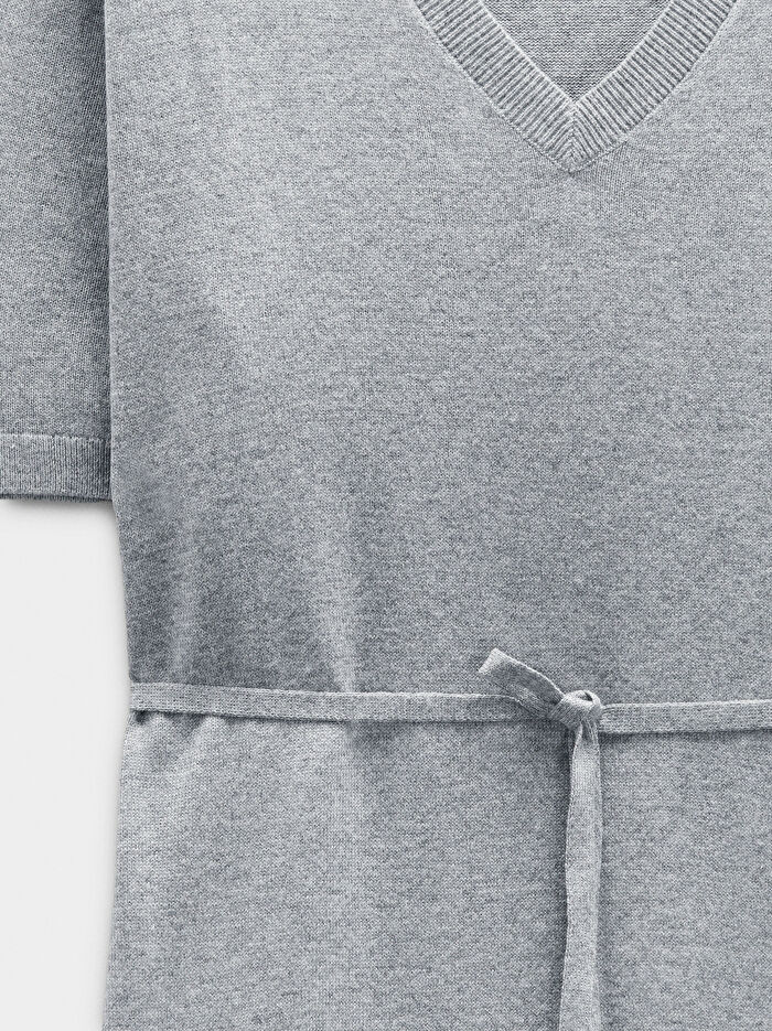 Askılı Midi Örme Elbise