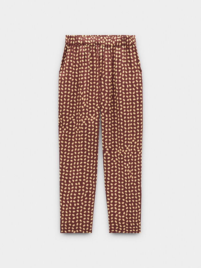 Desenli Bol Kesim Pantolon