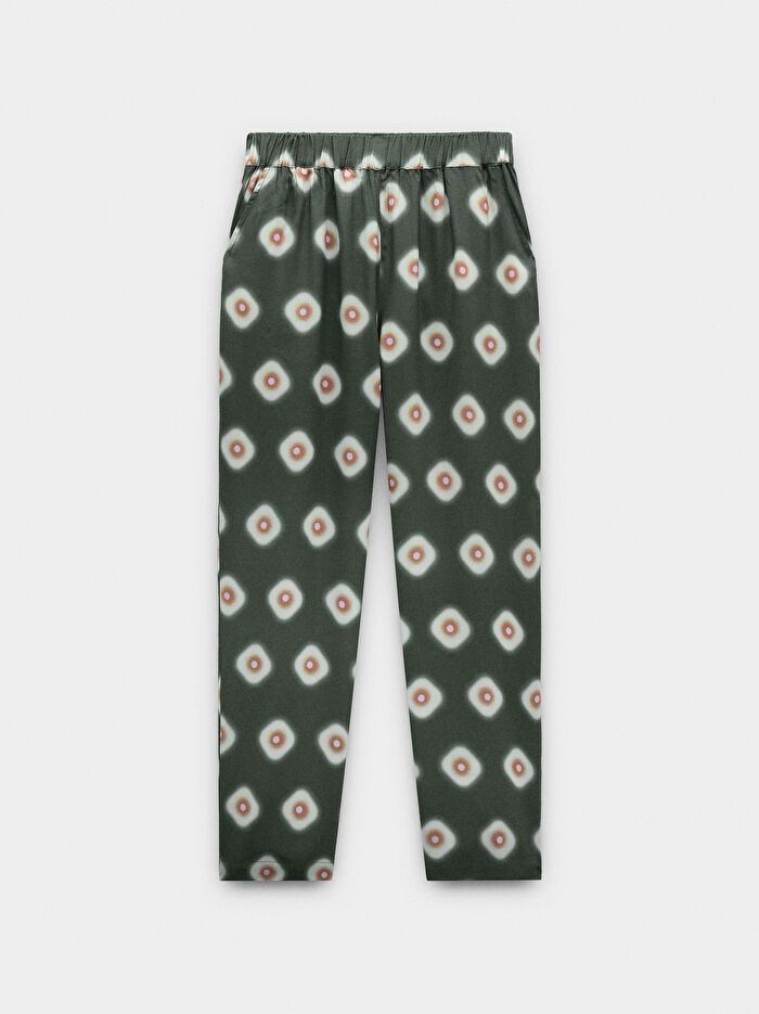 Desenli Bol Kesim Pantolon