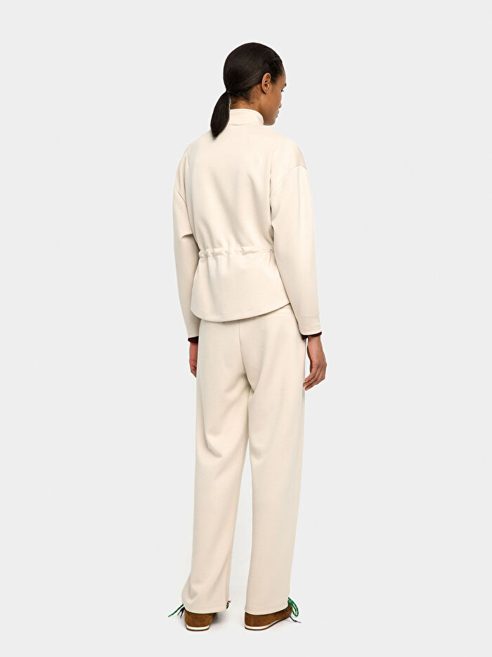 Fermuarlı ve Yüksek Yakalı Sweatshirt