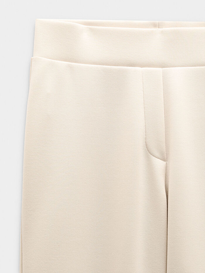 Orta Bel Düz Pantolon