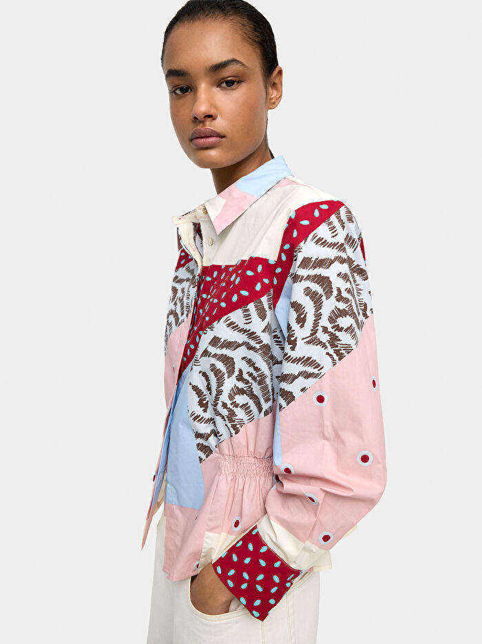 %100 Pamuk Desenli Gömlek