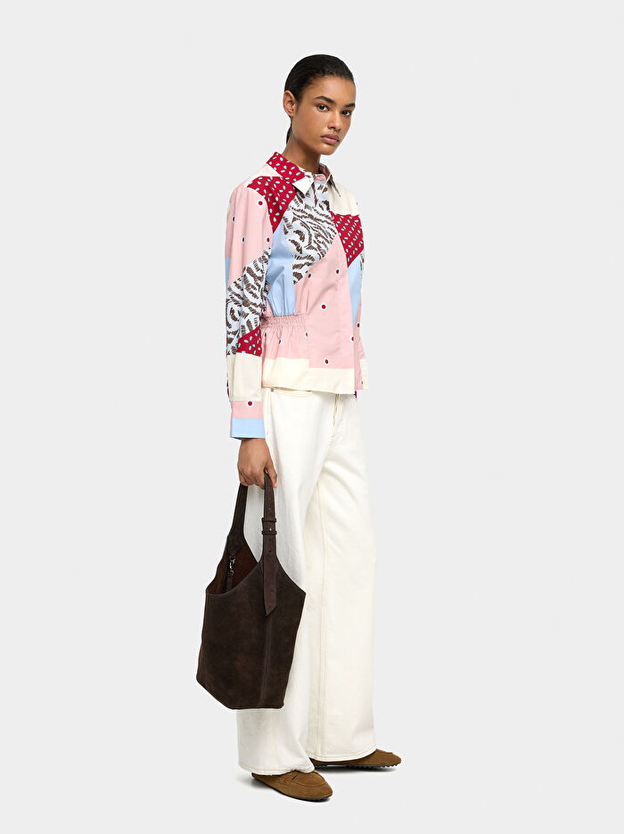 %100 Pamuk Desenli Gömlek