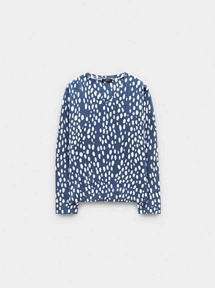 Desenli Örgü Kazak